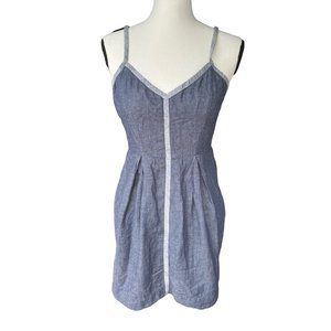 Rag & Bones Shirt Dress Cotton Flax Chambrey Button up Shirt dress